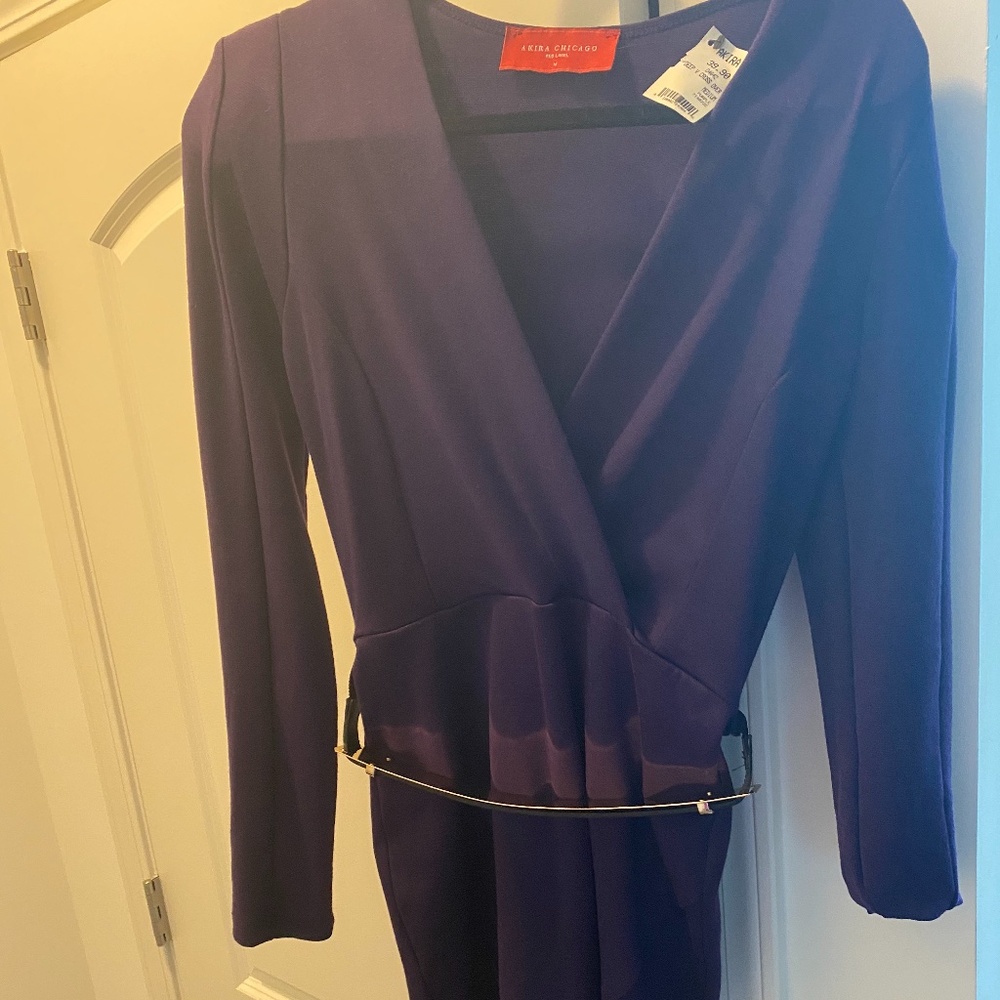 Purple Akira Dress with Belt